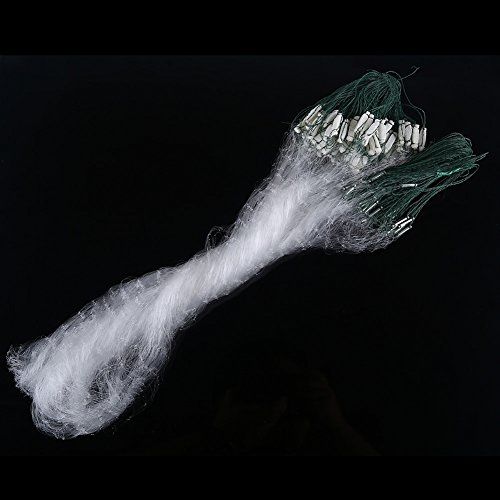 Alomejor Hand Throw Fishing Net, Small Mesh Fish Trap Net with Float & Tear-resistant for Freshwater Fishing (3 Fingers Mesh)
