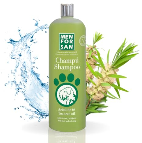 MENFORSAN Teebaumshampoo für Hunde | Anti-Juckreiz- und Anti-Pilz-Wirkung | Verhindert das Auftreten von Läusen | Schädigt das Fell Nicht | 1L