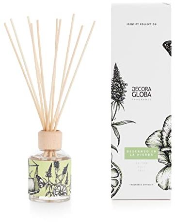 DECORAGLOBA - Diffuseur de Parfum - Repos dans Prairie - Un Parfum Balsamique Vert Hesperidé - Diffuseur de bâton parfumé 100 ML. - Collection Identity