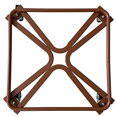Tecnokit: Quadratischer Pflanzenroller für große Pflanzen, maximale Belastung 200 kg, robuste Stahlkonstruktion, mit industriellen Rädern mit Bremse, hergestellt in Italien, DIY. (50 x 50 cm,