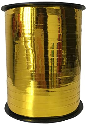 Ainmto 450M Golden Ringelband, Golden Ballonband, Geschenkband, Ballon-Kräuselbänder für Dekoration