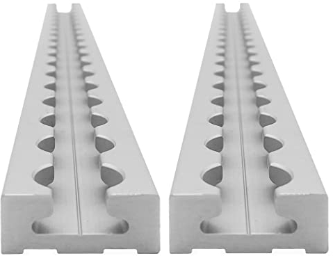 lasiprofi Airlineschiene eckig: 34 x 13 mm, 500 mm, 2er Set | Zurrschiene | 50 cm | kompatibel mit Fittingen | Silber eloxiert | für Transporter, Wohnwagen, Sprinter UVM. | Aluminium | 0,5 m