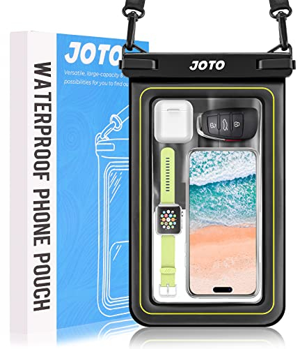 JOTO Impermeabile alleggiante elefono itolare Pouch, alleggiante Chiaro Borsa Asciutta Cellulare Custodia per iPhone 17 16 15 14 13 12 11 Air Pro Max XS XR-Nero
