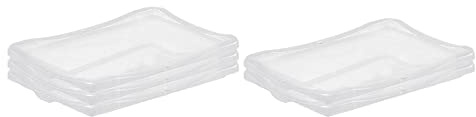 PROREGAL SuperSparSet de 5 couvercles à clic pour bac euro transparent BasicLine avec poignée fermée | L x P 15 x 20 cm | Boîte euro, caisse de transport, conteneurs empilables