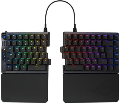 ASUS ROG Falcata tastiera Gaming USB + RF Wireless + Bluetooth QWERTY Nero (ASUS ROG Falcata 75% Split Gaming Keyboard, HFX V2 Magnetic) - Versione UK