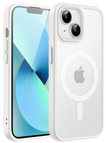 JETech Matte Magnetische Hülle für iPhone 13, Polarstern | Kompatibel mit MagSafe, Matte Transluzent Rückseite, Dünn Stoßschutz