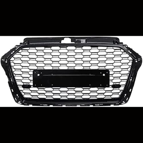 Auto Griglie Anteriori Radiatori per Audi A3/S3 8V 2017-2020, Griglia Paraurti Anteriore ​Radiatori Nido D'Ape Grille Aspirazione Hood, Auto Accessori