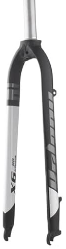 QAINKUN Forcella MTB Forcella Rigida for Bici 26/27,5/29 Pollici Freno a Disco Forcella da Montagna Tubo Dritto 28,6 mm Forcella for Bicicletta MTB Leggera Opaca Forcella della Bicicletta(29 White)