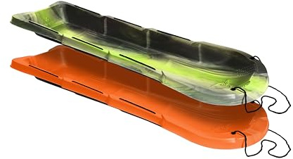 Pelican Sled Mega Snow Glider - Combo - Combo 2 sleds - 4 Season Sled - Any Outdoors Activities - Carry Up to 92 lb -Venom & Orange