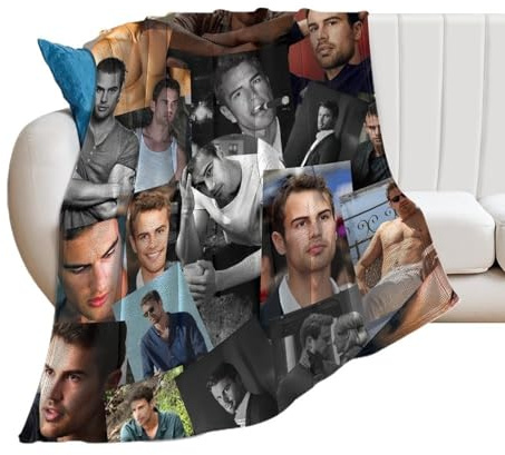 QapLWczK Theo James - Coperta Sunshine super morbida, in flanella setosa, leggera, per divano, letto, per tutte le stagioni, 101,6 x 76,2 cm
