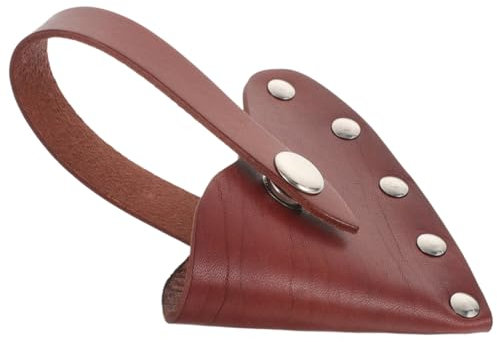 Mikikit Tree Cutting Ax Protective Cover Leather Cover Portable Sheath for Camping and Garden Use