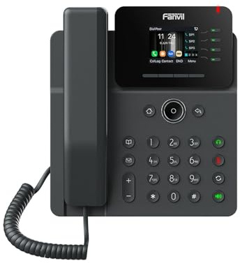 Fanvil V61G Prime Business Phone Schermo a colori ad alta definizione da 2,4 pollici (320 x 240), supporta 4 linee SIP e consente una conferenza audio a 6 vie