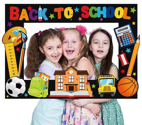 Torna a scuola Decorazioni Photo Booth Puntelli Carino Bus Tema e Prop Frame Forniture di benvenuto per il primo giorno di