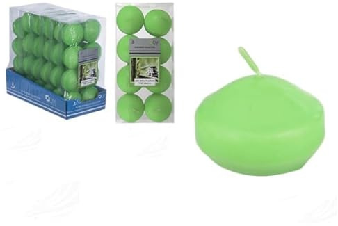 Pack 12 Velas Flotantes para Agua Blancas Zen, Velas Grandes de 30 g para Meditación, Modo Zen color verde y Decoración, Sin Goteo, Sin Humo, Velas Flotantes Decorativas para Ambientes Tranquilos