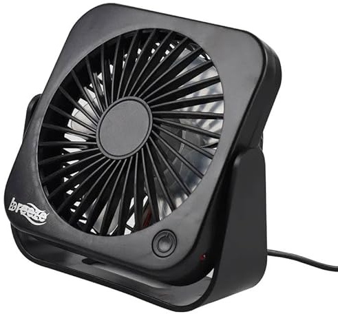 DEKTON Breeze Mini-Tischventilator, USB-betrieben, Schwarz
