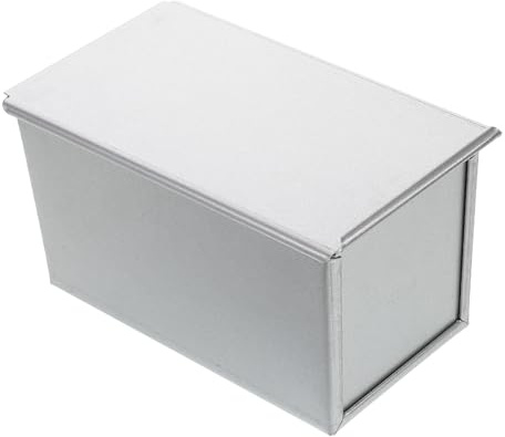 WOONEKY Molde Rectangular Para Pan Antiadherente De Aluminio Con Tapa Para Hornear Pan Bandeja Para Hornear