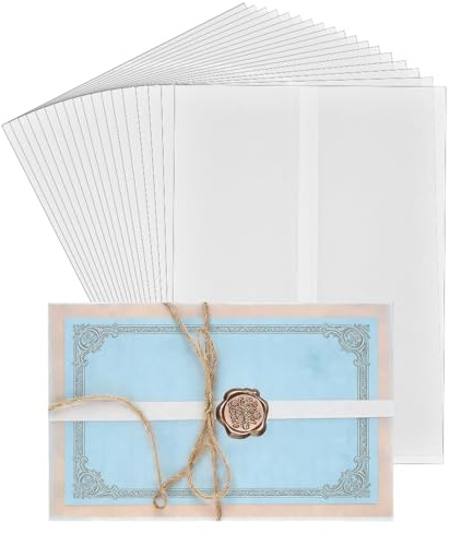 Huucozn 50 Stück Briefumschläge a5 Umschläge a5 Durchscheinend 21 x 15cm Einladungskarten Hochzeit Hochzeitseinladungen Transparente Umschläge envelopes für Grußkarten Geburtstagskarten Einladungen