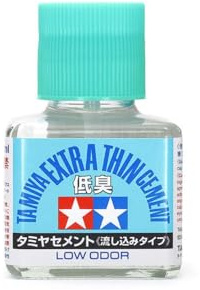 Extra Thin Cement Low Odour Liquid Adhesive for Plastic Hobby Kits (40ml) - 87236