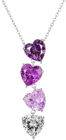 LOVANS 925 Sterling Silver Heart Necklace for Women with 45+5CM Chain