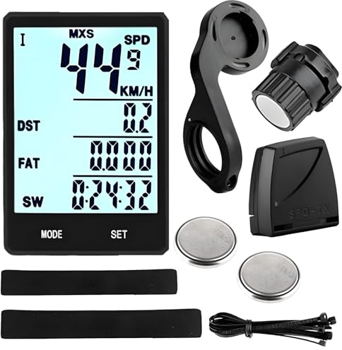 Dolltobe dator med realtidsdata, enkel installation, trådlös cykeldator, vattentät LCD-skärm, utökat fäste, magskal för väg, mountainbikes