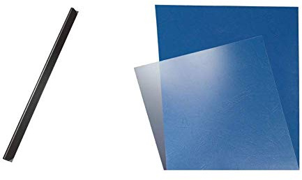 Leitz 21768 Klemmschiene bis 30 Blatt, 50 Stück, schwarz & 73860003 Deckblatt Klarsichtfolie, A4, 100 Stück, glasklar