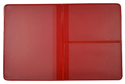 orgaexpert KFZ Schein Schutzhülle 4 Fächer Made in Germany Etui Mappe viele Farben Kartenhülle Fahrzeugschein Hülle (Rot)