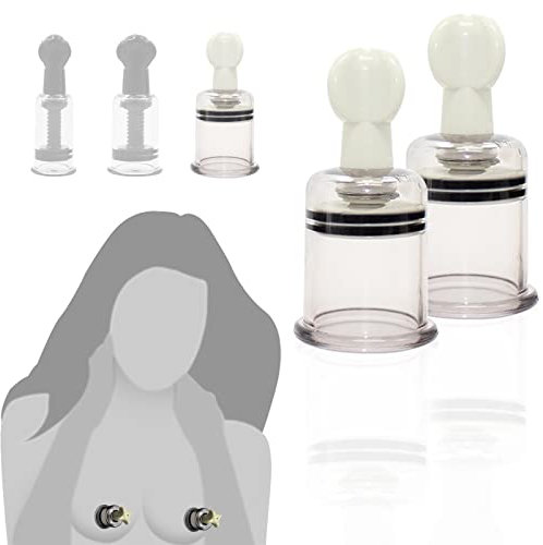 Extra starke Nippelsauger-3 Größen verfügbar,Brustwarzensauger Brust Stimulation Transparent und sichtbar Sexspielzeug Klitoris Sauger Brustpumpe Für Frauen Paare (Beige, φ3,9cm)