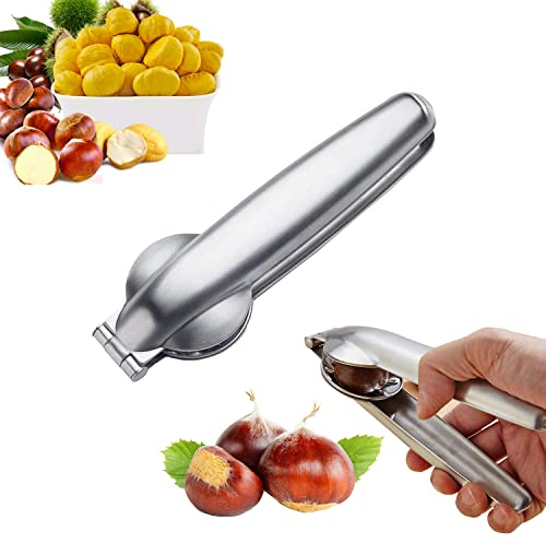 OUQIWEN Taglia Castagne Apri Pela Castagna Opener Schiaccia Nocciole Chiaccianoci Clip Taglia Castagne in Acciaio Inossidabile Castagne Utensili Cucina