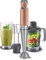 Sencor minipimer immersione SHB 56XX, frullatore 4 in 1, frullatore elettrico con bicchiere da 800ml, tritatutto elettrico, fruste elettriche, potenza da 1200w, 20 velocità (gold)