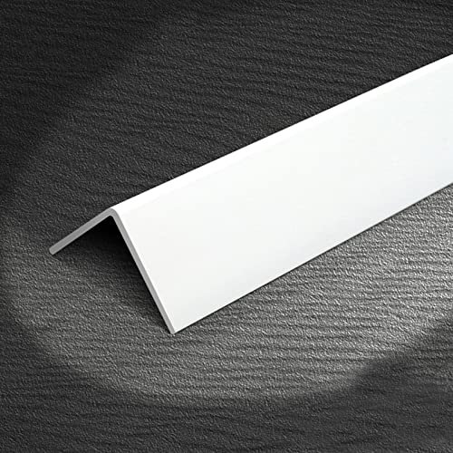 Eckschutzprofil eckschutzkanten PVC Eckschutzleisten Wandverkleidung, Selbstklebend Wand-Eckschutzstreifen L-förmig, Eckschutzschild Kantenschutz Für Boden/Treppe/Stufe/Tür/Wand ( Color : White , Size