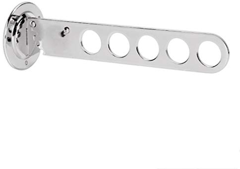 Appendiabiti Pieghevole da Parete 5 Fori, Stendibiancheria in Acciaio da Muro, Gancio Appendiabiti in Acciaio Inox Organizer Pieghevole per Braccio Abbigliamento Appeso Sistema per Soggiorno, Bagno