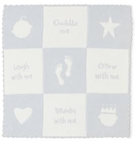 Barefoot Dreams® CozyChic® Cuddle Receiving Blanket, Blue-Pearl, 30x30