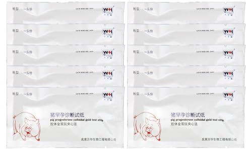 10Pcs Pig Pregnancy Tester Strips - Early Pregnancy Diagnosis Tool for Sows - Accurate and Easy-to-Use Pig Pregnancy Test Kit - Ideal for Early Detection