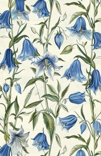 Canterbury bellflower notebook: Blue bellflower bound lined journal for home, school, lab, note-taking, work, and to-do lists 5.5x8.5 120 pages