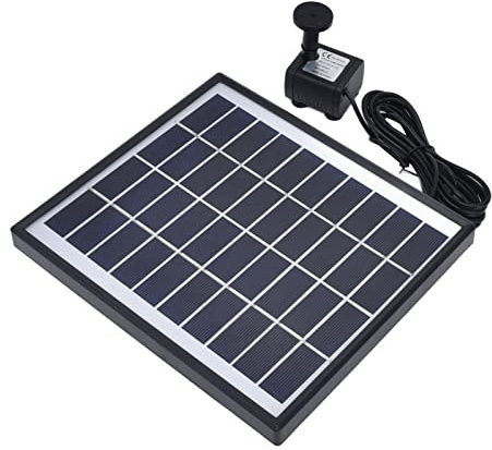 Pompa per Fontana Solare, Materiale ABS, Pompa per Fontana da Giardino Ad Energia Solare, Ugelli Diversi, Ampia Applicazione, per Piscine, Parchi Acquatici, Giardini