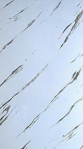 Panel+ 3D Wandpaneele, Marmoroptik (Langlebig, Pflegeleicht) stilvolle Wandgestaltung für Innenbereich Heimwerker | Küche oder Bad in 1,2x0,6m | Muster wählen - Marmor Weiß