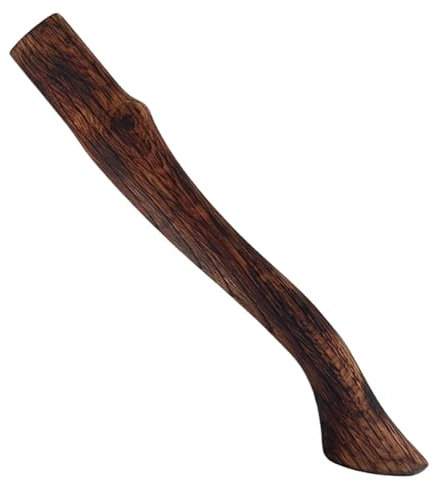 Axe Handle Beech Wood 14.6in Long Ax Handle Replacement Carbonized Hatchet with Curved End Smooth Resistant Axe Handles Hatchet Replacement Ax