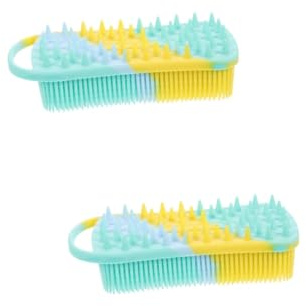 SAFIGLE 2 Stück Badebürste Aus Silikon Haarwäscher Kopfhautpeeling Badebürste Für Kleinkinder Borste Shampoo-schrubber Babywäscher Kopfmassagegerät Kopfhaut Fegen Kieselgel