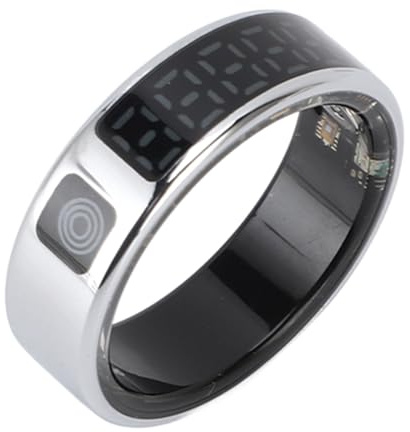 Smart Ring Fitness Tracker mit Display -Bildschirm - IP68 Health Tracker für Frauen & Männer - Touchscreen, Gestensteuerung, Mehrere Sportmodi, Seiten Turner, 5 Tage Spielzeit