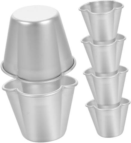 Gatuida Stampi per Budino per Cuocere Torte e Pane Set 6 Pezzi in Lega di Alluminio Antiaderenti Stampi Mini per Forno per Dolci e Dessert