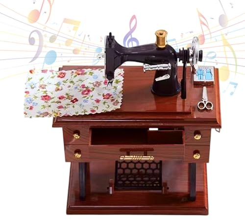 Nähmaschinen Musikbox,Aufziehbare Musikdose Dekoration - Matte Nähmaschinen Dekoration | Für Hochzeitsfeier Zuhause Zusammenkunft Büro Schreibtisch Werkstatt Studio Wohnzimmer
