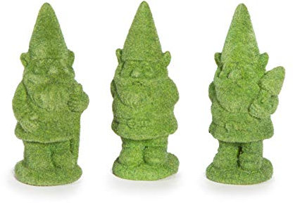 Darice 30023382 Décorations de Jardin féérique, Mini Vert, 3 Figurines topiaires de Nains
