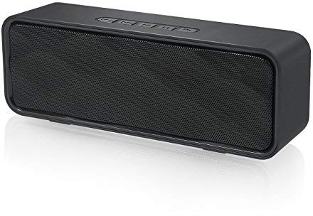 Altoparlante Bluetooth Senza Fili con Porta per schede AUX/USB/TF, Altoparlante Doppia stereo portatile esterno con Audio HD, Radio FM per Viaggio festa (nero 1)
