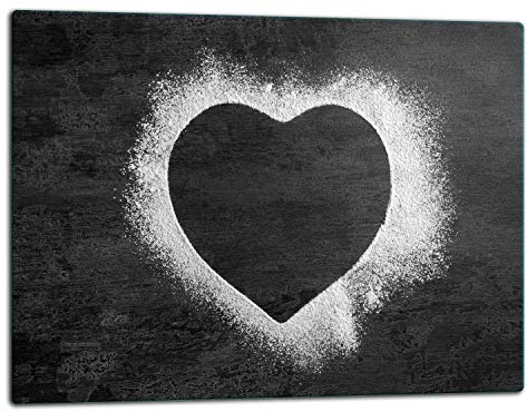 TMK ArtDeko – Schneidebrett Glas – Glasschneidebrett für die Küche 52x40 cm – Robust, Hygienisch & Rutschfest – Glas Schneidebrett – Zusätzliche Arbeitsfläche – Vielseitige Nutzung