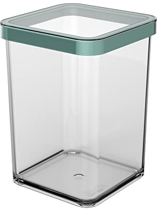 Rotho Loft - Contenitore in plastica (SAN) senza BPA, colore: Turchese/trasparente, 1 l, 10 x 10 x 14,2 cm