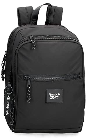 Reebok Elsie Mochila para Portátil hasta 12 Negro 25x37x10 cms Poliéster 9,25L