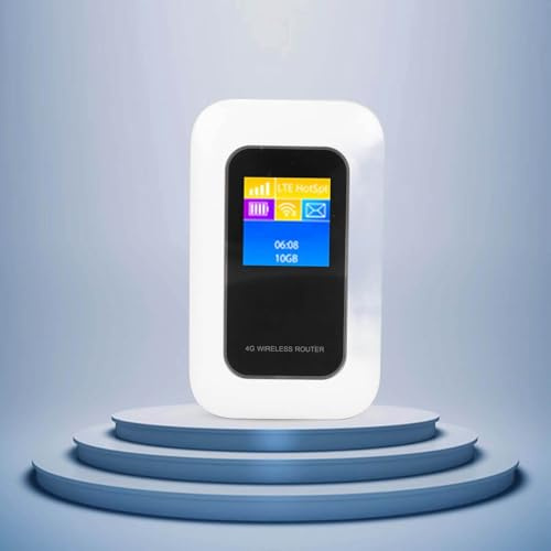 Tonysa Hochleistungsfähiger 5G-4G-WLAN-Router mit Bildschirmanzeige, SIM-Karte und Speicherkartenerweiterung, Tragbarer Hotspot für Reisen und Geschäft