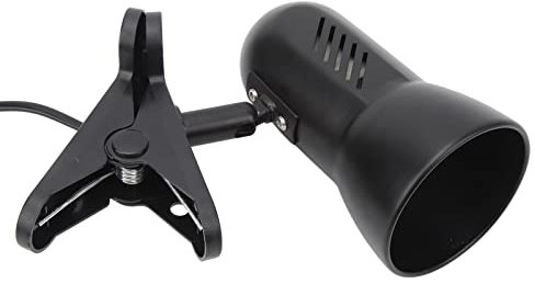 Ansteckbare Tischlampe LED Leseleuchte mit 360° Drehbarem Kopf und Rutschfesten Pads, Ideal für Schreibtisch Nachtlicht zum Lesen Arbeiten oder Lernen, Schwarz