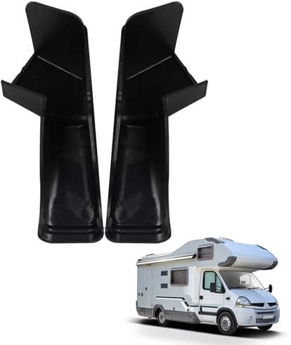 2 Stück Dachrinnenausläufe für Wohnmobile Mini-Dachrinnen Wohnmobil, Regenrinnenauslauf, Linke und rechte Dachtropfkante, universelle weiße Dachrinnenverlängerung (2 Schwarz)