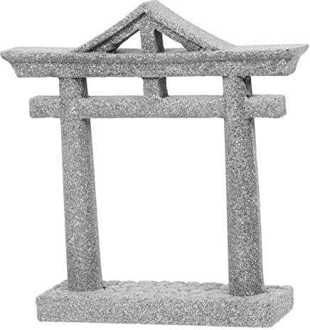 KONTONTY Torii-Tor Garten Steinornament Aquarium-Ornament Schreibtischschmuck Zen-Statue Mikrolandschaftsdekor Draußen Modell